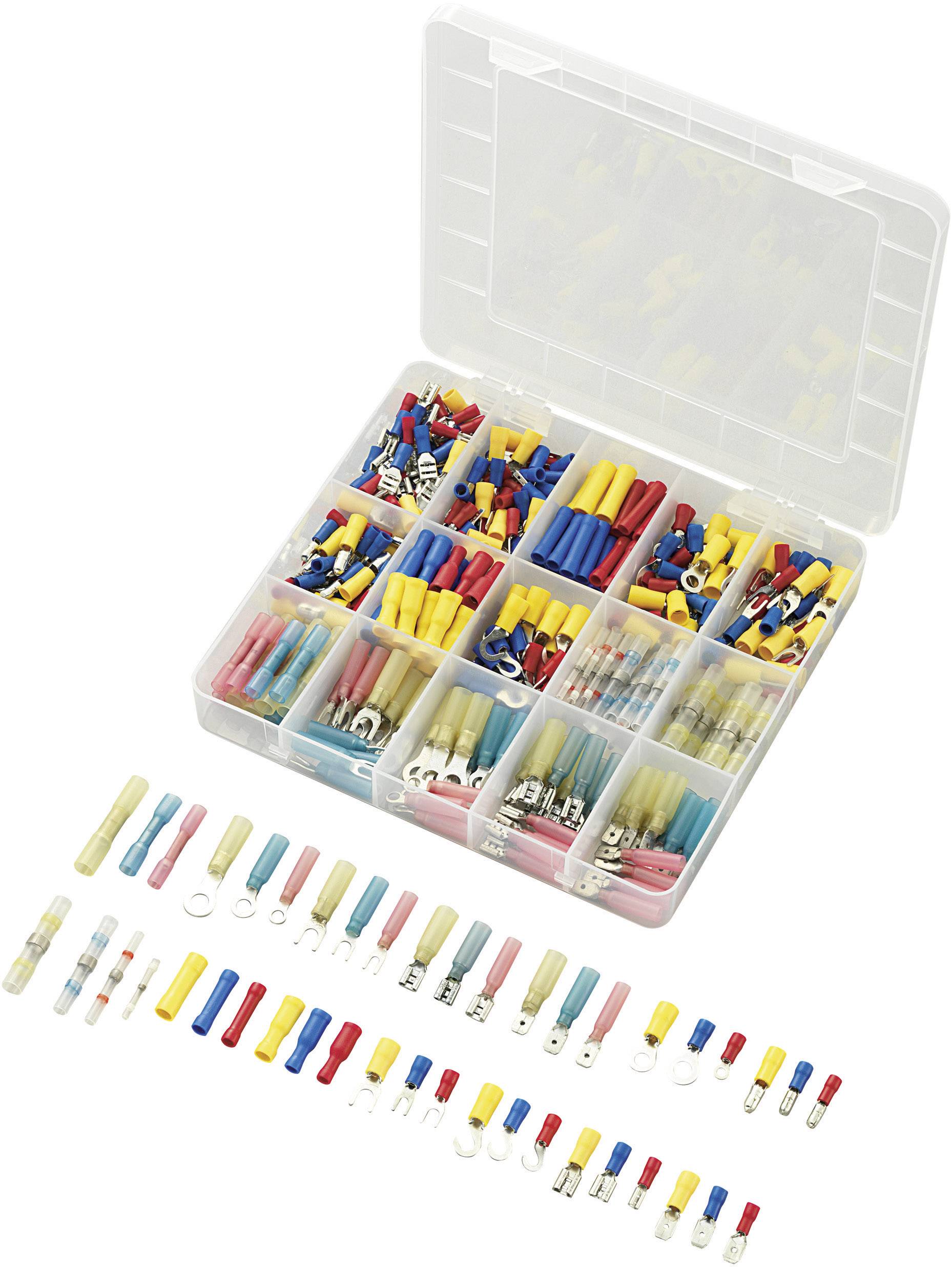 TRU COMPONENTS 739925 Crimp connector set 0.50 mm² 2.50 mm² Blue, Yellow, Red, White 382 pc(s)