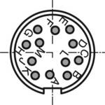 Amphenol C091 31D012 200 2 Circular Connector Nominal current (details): 3 A Pins: 12