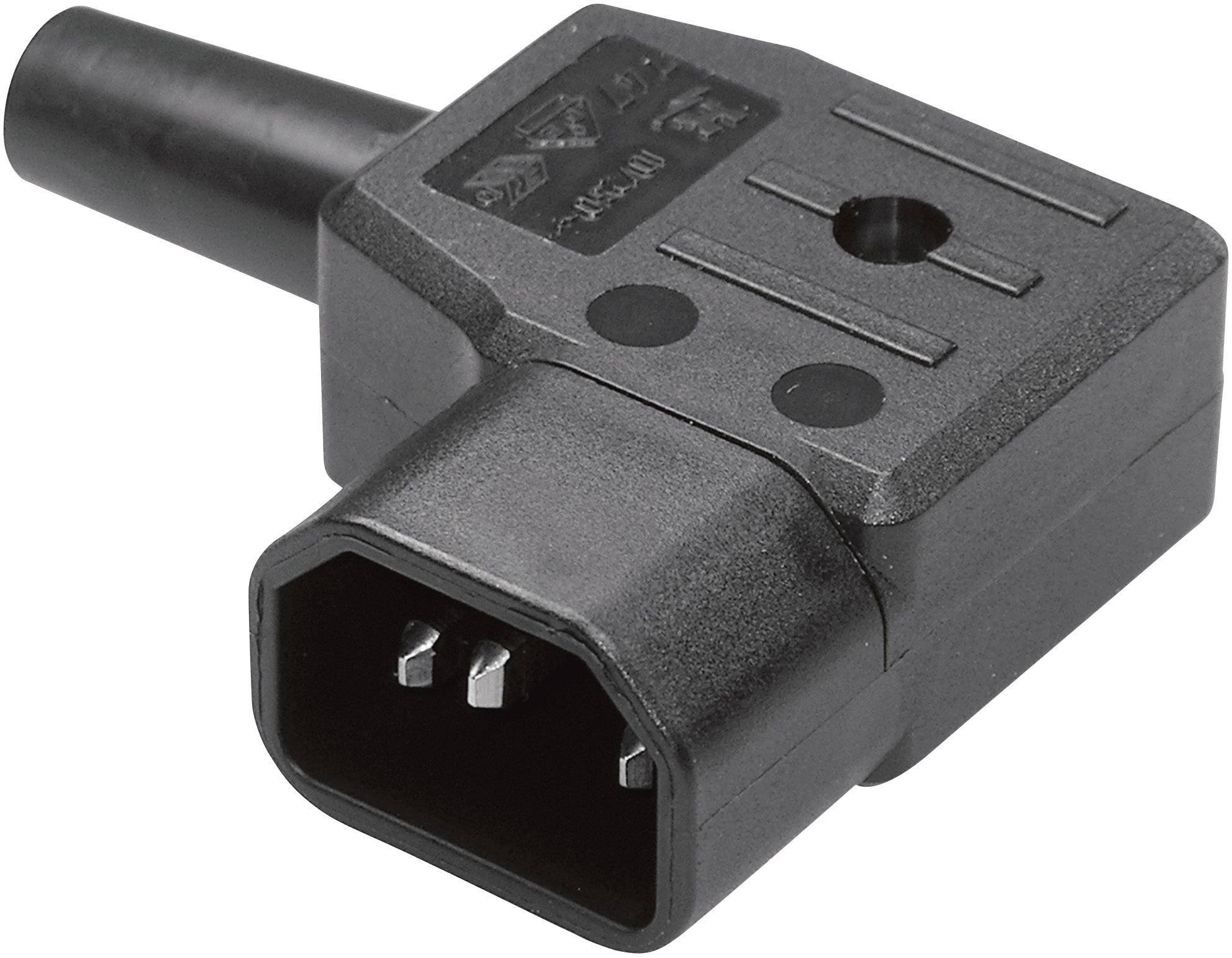Martin Kaiser 747/sw/C IEC connector 747 Plug, right angle Total number of pins: 2 + PE 10 A Black 1 pc(s)
