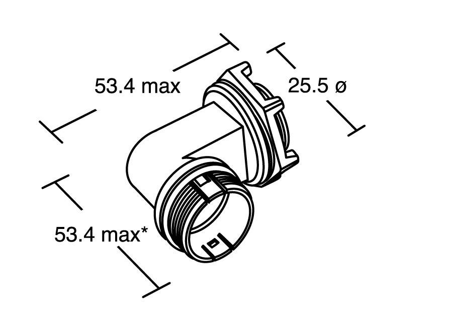 Bulgin PX0803 - IP68 Connector Body, Mini Buccaneer, Panel Mount-2
