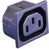 Bulgin PX0695/15/63 IEC connector PX Socket, vertical vertical Total number of pins: 2 + PE 10 A Black 1 pc(s)