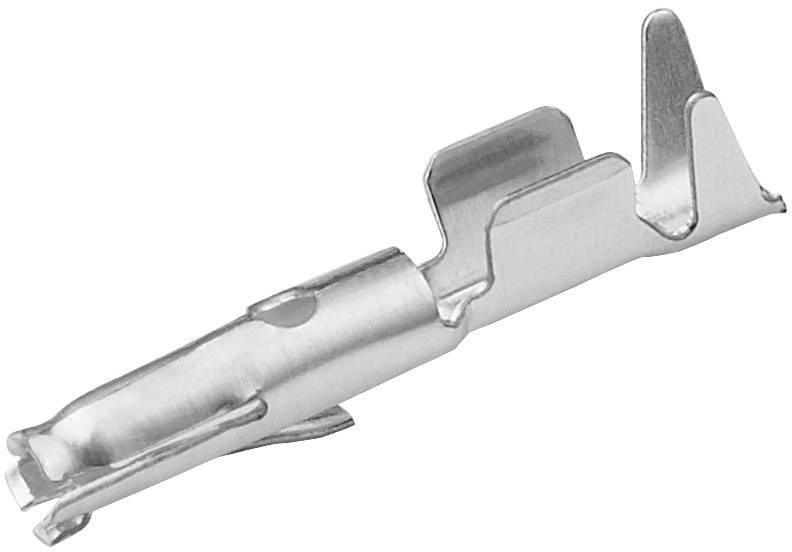 Metal clip serving as a fastening element. It has a slender shape with multiple curved sections and tongues.