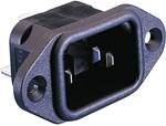 Bulgin PX0580/28 IEC connector PX Plug, vertical mount Total number of pins: 2 + PE 10 A Black 1 pc(s)