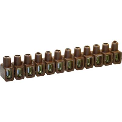Kaiser 610/br  Screw terminal flexible: 4-10 mm² fixed: 4-10 mm² Number of pins (num): 12 1 pc(s) Brown 