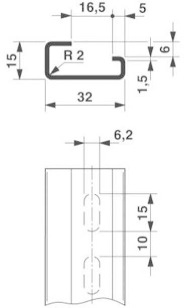 Phoenix Contact 1201002 Compatible with (details): Carry rail mounting 2 m-1