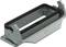 Metal mounting bracket with rectangular frame and two side levers. Suitable for securing devices or components.