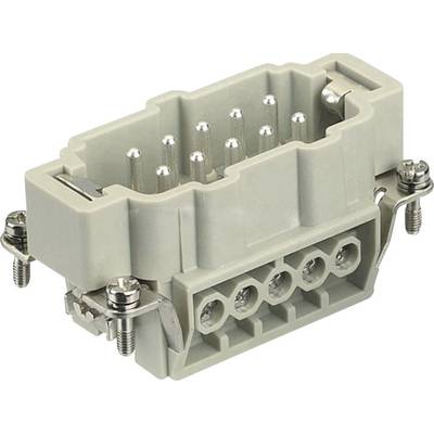 Industrial plugs made of grey plastic with multiple metal pins and screw connections, suitable for electrical applications.
