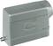 Grey, rectangular industrial metal enclosure with the 'HARTING' logo on it. Suitable for heavy-duty electrical connectors.
