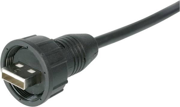 ASSMANN WSW A-KAB-USBA-MS-1M USB Connector 2.0 - IP67 Plug, straight USB A connector with 1m cable Plug, straight TC-A-KAB-USBA-MS-1M-203 USB A connector with 1m cable 1586511 TRU COMPONENTS Content: 1 pc(s)