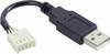 Bulgin 14193 USB Adapter Connection Cable 2.0 Plug, straight USB-A