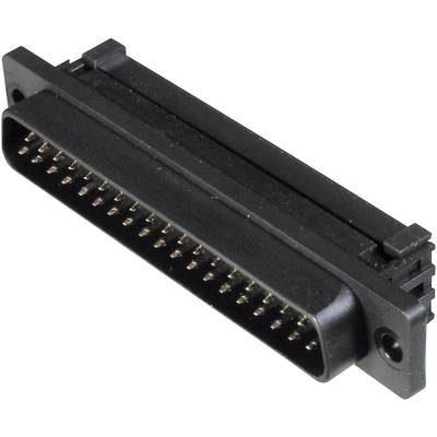 A black connector with multiple golden pins, horizontally aligned.