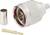 A silver coaxial plug with detachable components, suitable for connecting cables in electronic devices.