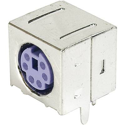 ASSMANN WSW A-DIO-FS06/PURPLE Mini DIN-panel-mounted Socket, Shielded shielded Pins: 6