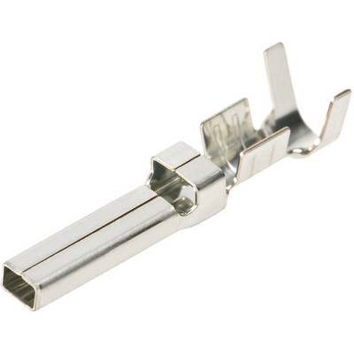 A silver metal clip with multiple wings and a rectangular shaft, suitable for electrical connections.