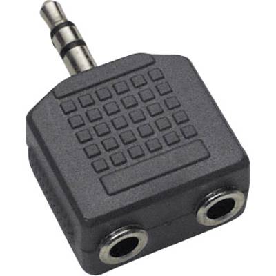 BKL Electronic 1102014 1102014 Jack Audio/phono Y adapter [1x Jack plug 3.5 mm - 2x Jack socket 3.5 mm] Black