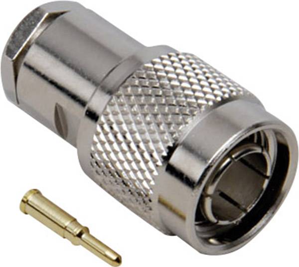 'Metallic socket adapter with a small golden pin beside it, used for connection in electronic devices.'