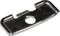 Metal plate with a central hole, rectangular in shape and with bevelled edges.