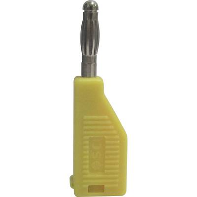 TRU COMPONENTS TC-R8-B19 Y Banana plug Plug, straight Pin diameter: 4 mm Yellow 1 pc(s) 