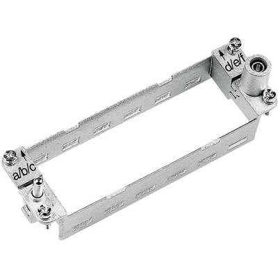 Metal frame with labelling 'a/b/c' and 'd/e/f'. Used for electrical components, showing screws and mounting elements.