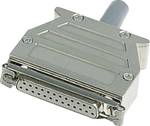 Harting 09 67 025 0453 09 67 025 0453 D-SUB housing Number of pins (num): 25 Plastic, metallised 180 ° Silver 1 pc(s)