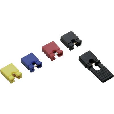 'Four colourful jumper caps in yellow, blue, red and black arranged side by side on a white background.'