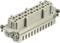 Industrial multi-pole connector with a robust housing and side screw fastenings. Suitable for mechanical engineering.