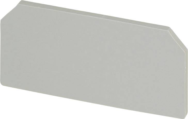 A rectangular, grey building component with a chamfered corner; potentially a technical or architectural element.