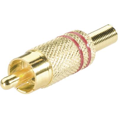 BKL Electronic 0101003/R RCA connector Plug, straight Number of pins (num): 2  Red 1 pc(s) 