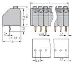 1-conductor PCB terminal strip
