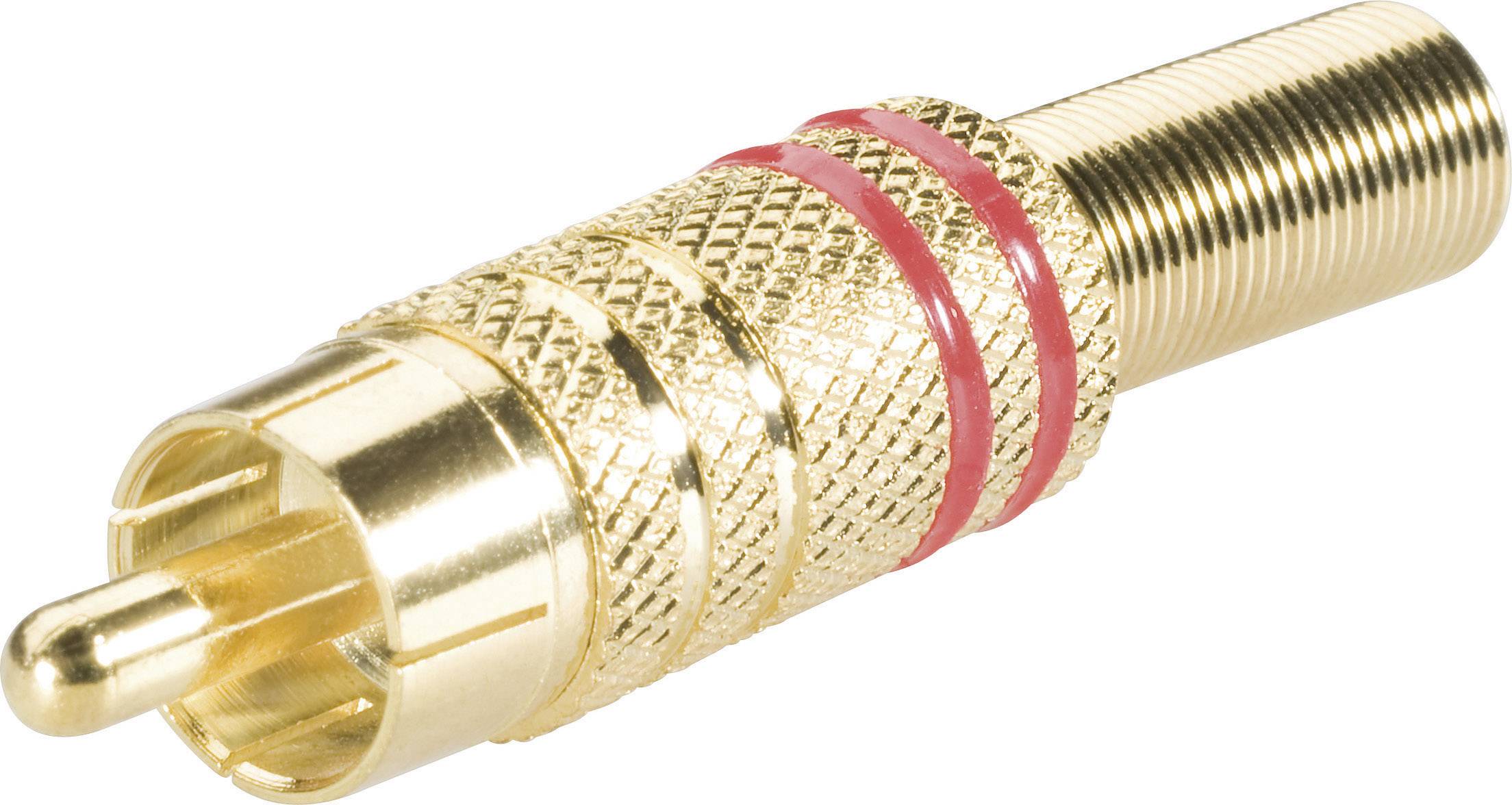 TRU COMPONENTS 1578988 RCA connector Plug, straight Number of pins: 2 Red 1 pc(s)