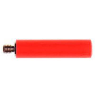 Red cylindrical metal pin with a threaded end.