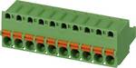 Connector parts with spring connection