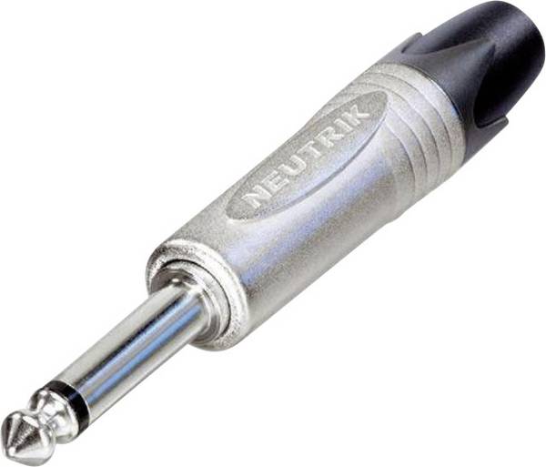 Neutrik NP2X 6.35 mm audio jack Plug, straight Number of pins: 2 Mono Silver 1 pc(s)
