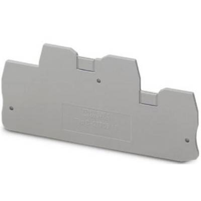 Grey, rectangular device housing, approximately 10 cm tall, with several notches on the top surface. No visible labelling.
