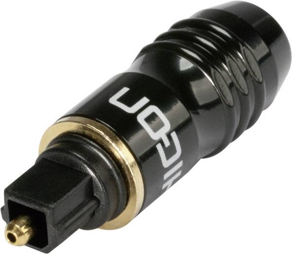 Hicon HI-TL01 TOSLINK connector Plug, straight Number of pins: 1  Black 1 pc(s) Piece