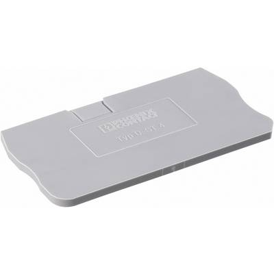 Grey plastic cover printed with 'Phoenix Contact Type D-ST 4', presumably used for covering electrical connections.