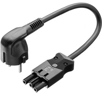 Adels-Contact AC 166 NLCGB/315 200 Mains cable Mains socket - PG right-angle plug Total number of pins: 2 + PE Black 2.0