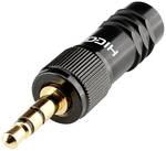 Hicon HI-J35S-SCREW-M 3.5 mm audio jack Plug, straight Number of pins (num): 3 Stereo Black 1 pc(s)