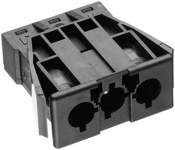 Adels-Contact 168763 Mains connector AC Plug, vertical mount Total number of pins: 2 + PE 16 A Black 1 pc(s)