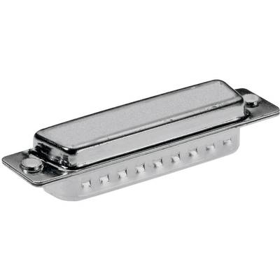A silver guitar pickup in a rectangular shape, with eleven visible magnetic poles and a metal casing. Ideal for electric guitars.