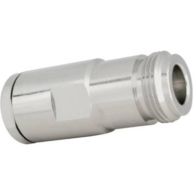 A silver metal adapter with a cylindrical threaded end, used for pipe or hose connections.