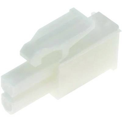 A white two-pin plastic plug commonly used in electronic devices.