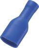 TRU COMPONENTS 737840-6.35 Blade receptacle Connector width: 6.35 mm Connector thickness: 0.8 mm 180 ° Insulated Blue 50 pc(s)