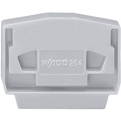 Grey plastic cable cover clip with the embossed marking 'W/ABB 284'. Plastic clip with mountings for cable management.