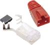 BEL Stewart Connectors SS39RTE SS39RTE RJ45 Connector CAT 6 8P8C RJ45 Plug, straight Red