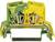 Yellow-green terminal block for electrical connections, with metal components and plastic housing.