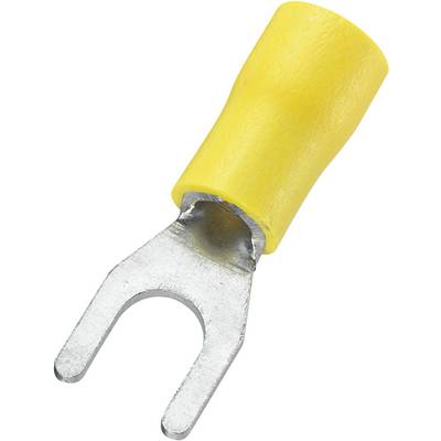 TRU COMPONENTS 745382 U terminal 4 mm² 6 mm² Hole Ø=5.3 mm Partially insulated Yellow 50 pc(s)-0