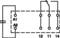 Circuit diagram of an electrical relay with coil terminals A1, A2 and switching positions 12, 11, 14.
