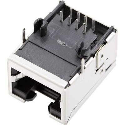 A single USB port in close-up. The port shows the metal pins and black plastic housing.