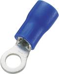 Conrad Components 93014c238 Ring terminal Cross section (max.)=2.50 mm² Hole Ø=3.7 mm Partially insulated Blue 100 pc(s)